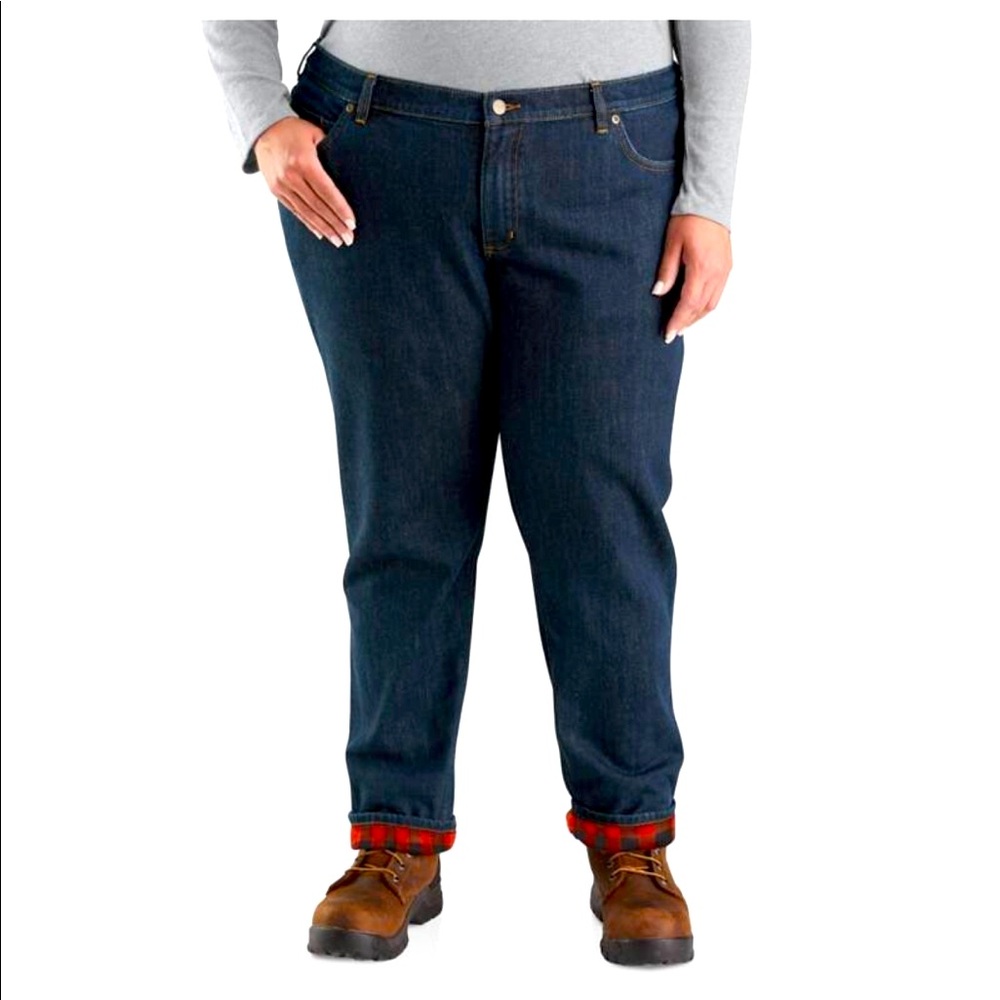 Carhartt Women's Blaine Flannel Lined Jean Original Fit Straight Leg
